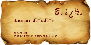 Bauman Ádám névjegykártya