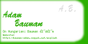 adam bauman business card